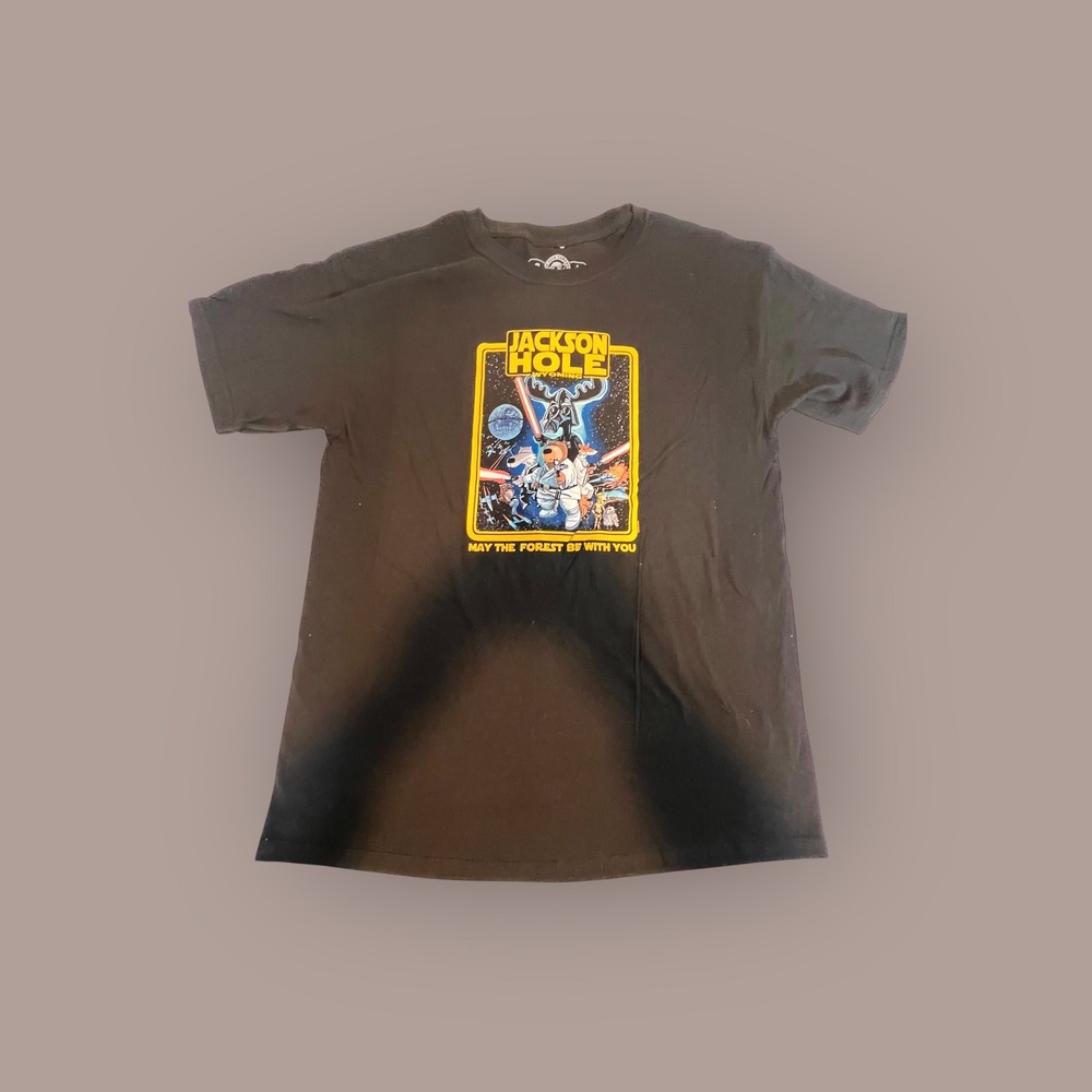 The Duck Company Large Jackson Hole T-Shirt Adult Black NWOT Star Wars‎ Parody